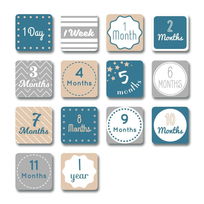 Lulujo's Baby First Year Milestone Blanket & Cards Set - I Will Move Mountains