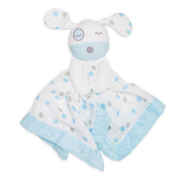 Lulujo: Cotton Baby Lovies - Blue Puppy