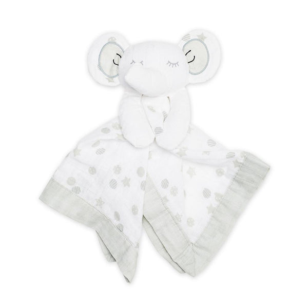 Lulujo: Cotton Baby Lovies - Grey Elephant
