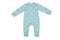 Organic Nights: Baby Sleepsuit Long arm/Long Leg - Aquatic Blue (3-6 mths)