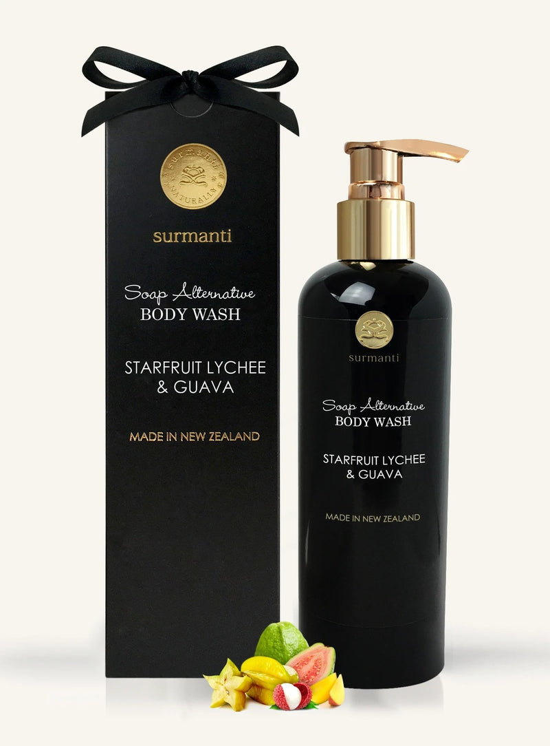 Surmanti Body Wash Soap Alternative - Starfruit, Lychee & Guava (300ml)