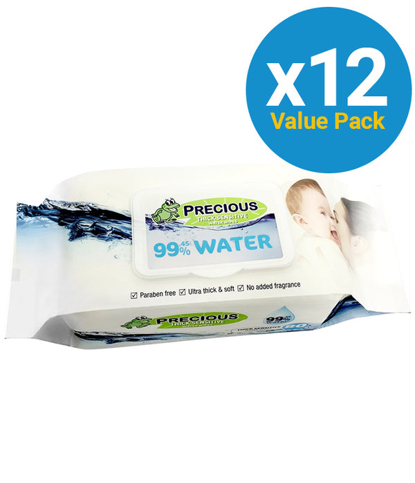 Precious - Water Wipes (80 Wipes, Carton 12)