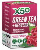 X50: Green Tea + Resveratrol - Raspberry (30 Sachets)