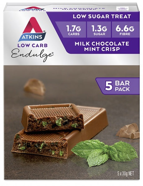 Atkins Endulge Bars - Milk Chocolate Mint Crisp (Box of 5)