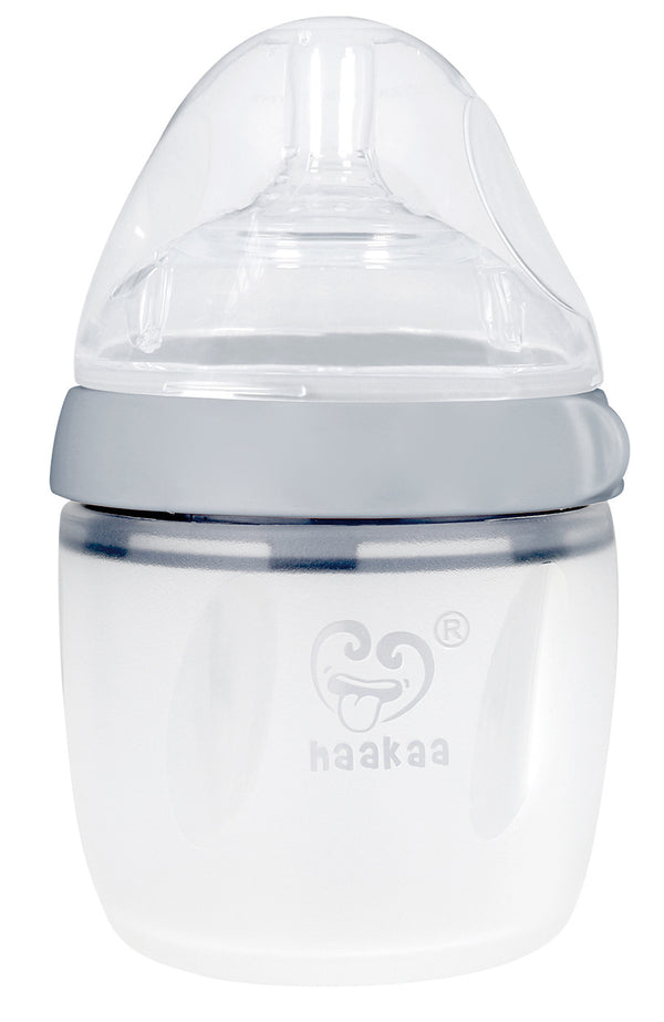 Haakaa: Silicone Baby Bottle - Grey (160ml)
