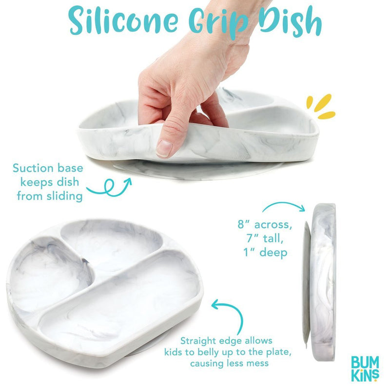 Bumkins: Silicone Grip Dish - Sage
