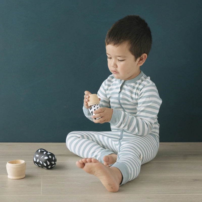 Woolbabe: Merino/Organic Cotton PJ Suit - Tide (2 years)