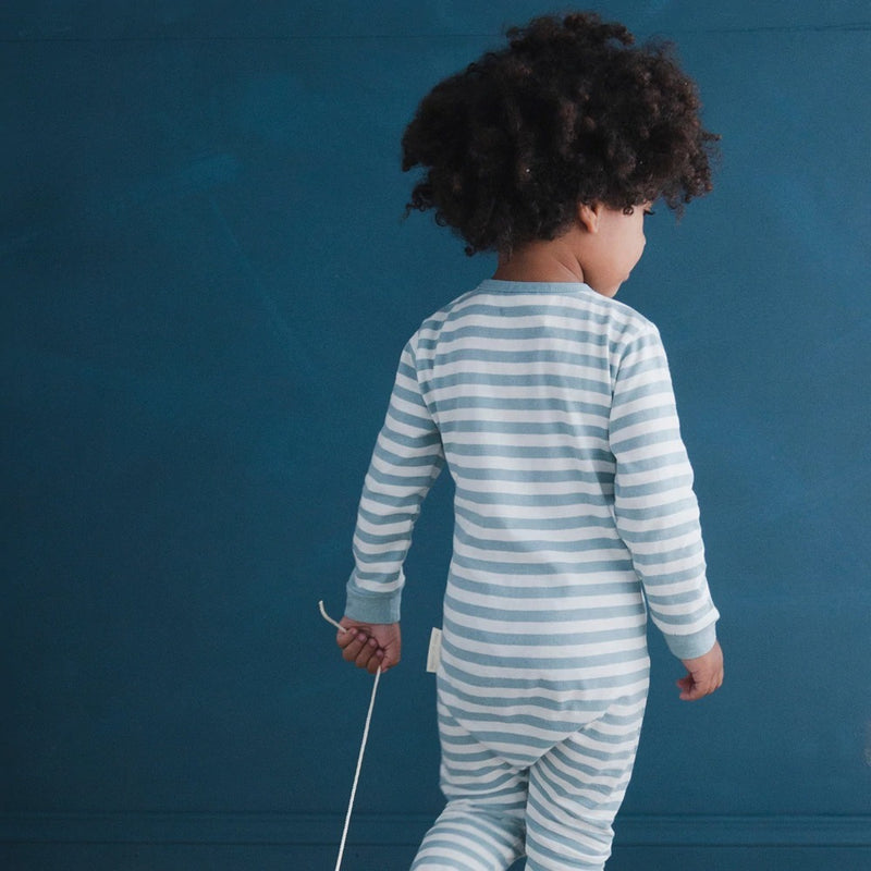 Woolbabe: Merino/Organic Cotton PJ Suit - Tide (2 years)