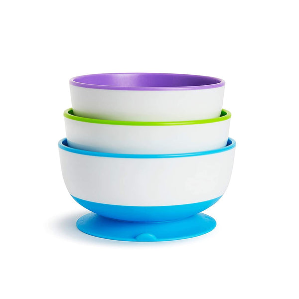 Munchkin: Stay Put Suction Bowl - (3 Pack) (Assorted)