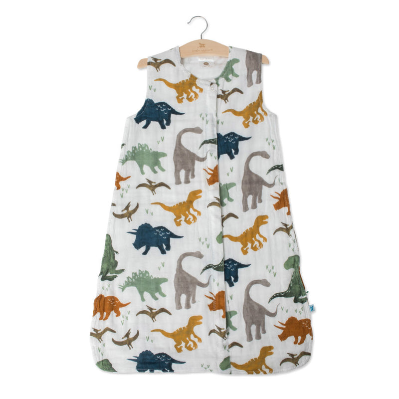 Little Unicorn: Cotton Muslin Sleeping Bag - Dino Friends (Large) ((12-18 m))