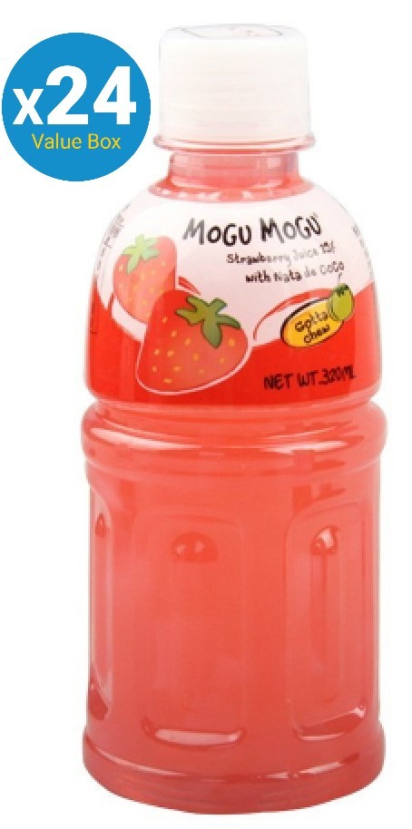 Mogu Mogu (Strawberry) Drink - 320ml (24 Pack)