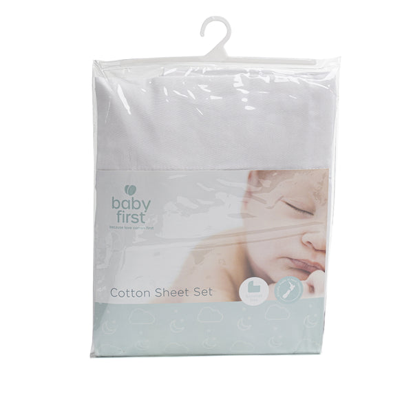 Baby First: Bassinet Cotton Sheet - White (Set)