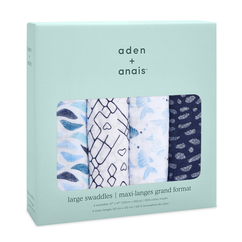 Aden + Anais: Classic Swaddle Set - Gone Fishing (4 Pack)