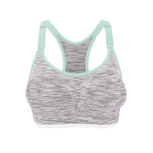 Bravado: Body Silk Seamless Rhythm Nursing Bra - White Grey Spacedye (Small)