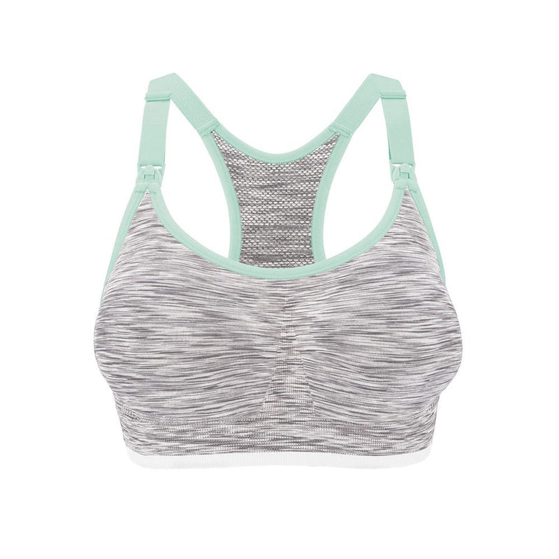 Bravado: Body Silk Seamless Rhythm Nursing Bra - White Grey Spacedye (Small)