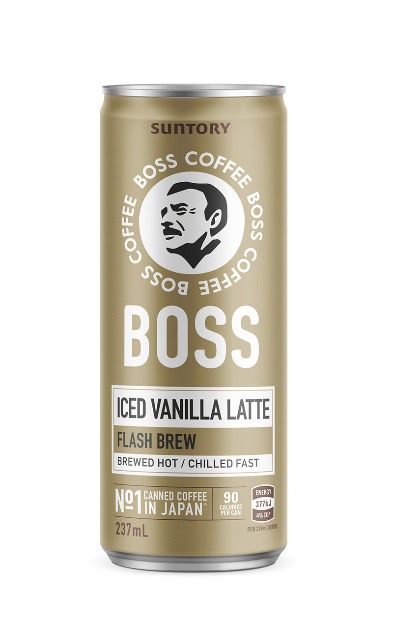 Suntory Boss Coffee Vanilla Latte - 237ml (12 Pack)