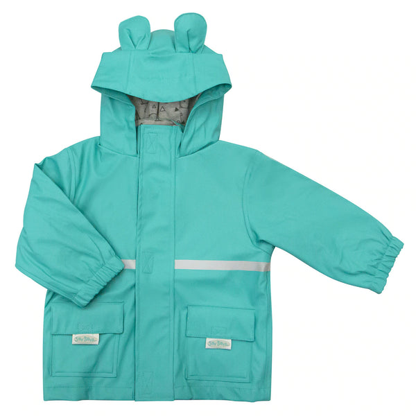 Silly Billyz: Waterproof Jacket - Aqua Bear Hood (3-4 Years)