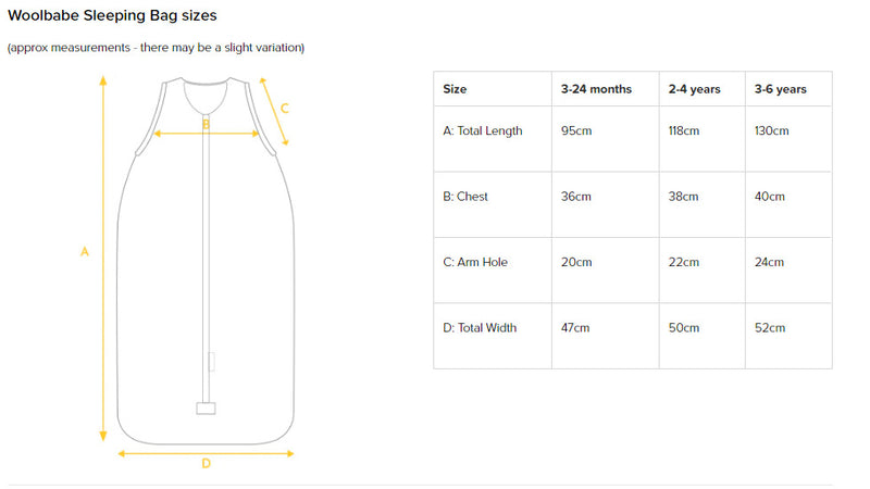 Woolbabe: 3 Seasons Front Zip Merino/Organic Cotton Sleeping Bag - Moss Wilderness (3-24 Months)