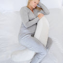 Purflo: Breathe Pregnancy Pillow - Minimal Grey