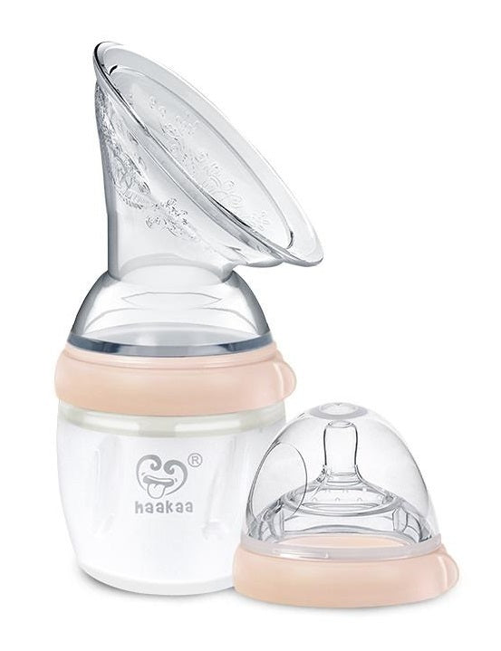 Haakaa: Gen 3 Silicone Breast Pump & Bottle Top Set - 160ml (Peach)
