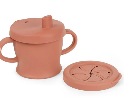 Haakaa: Silicone Sip-N-Snack Cup - Rust