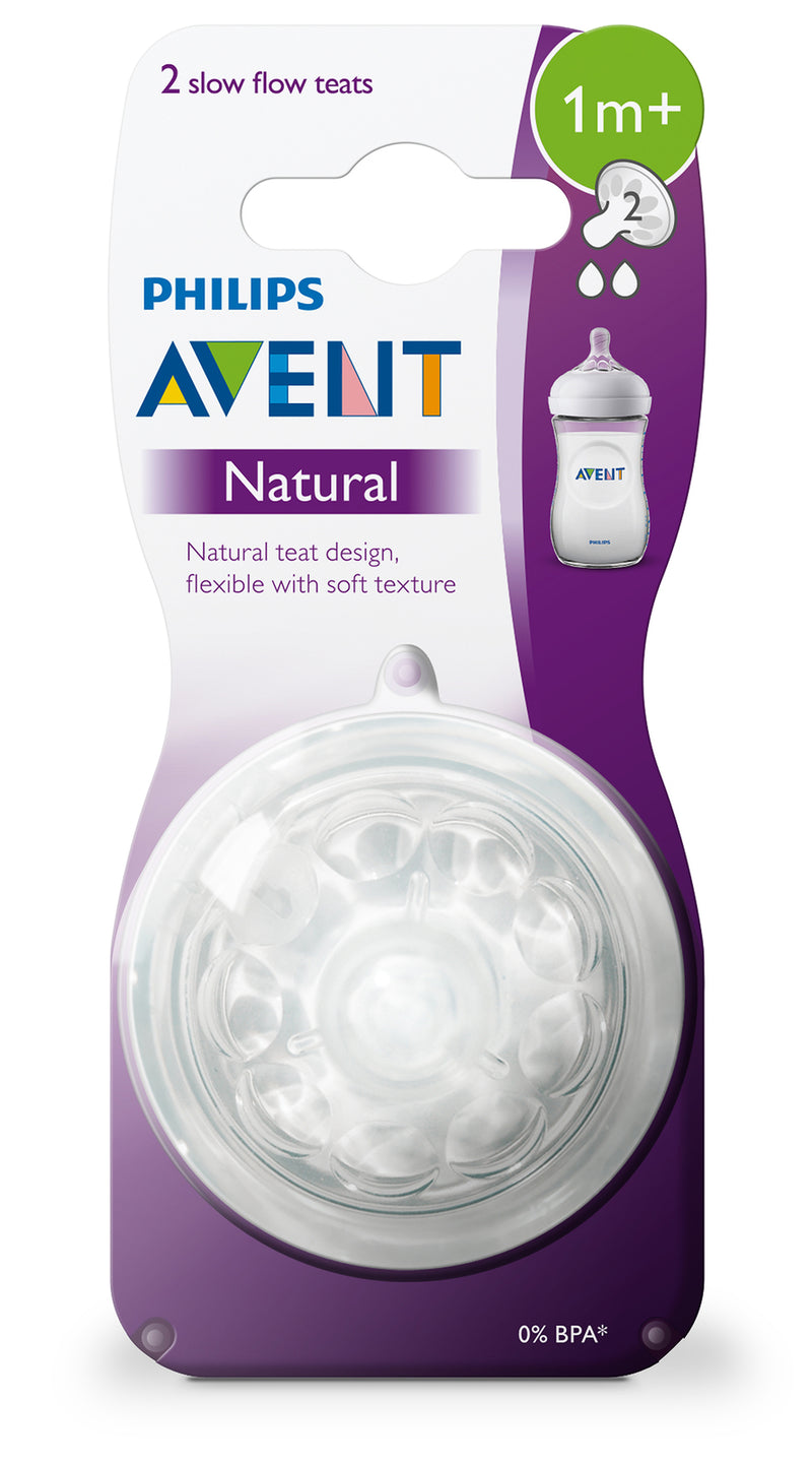 Avent: Natural Teat Slow Flow (2 Pack)