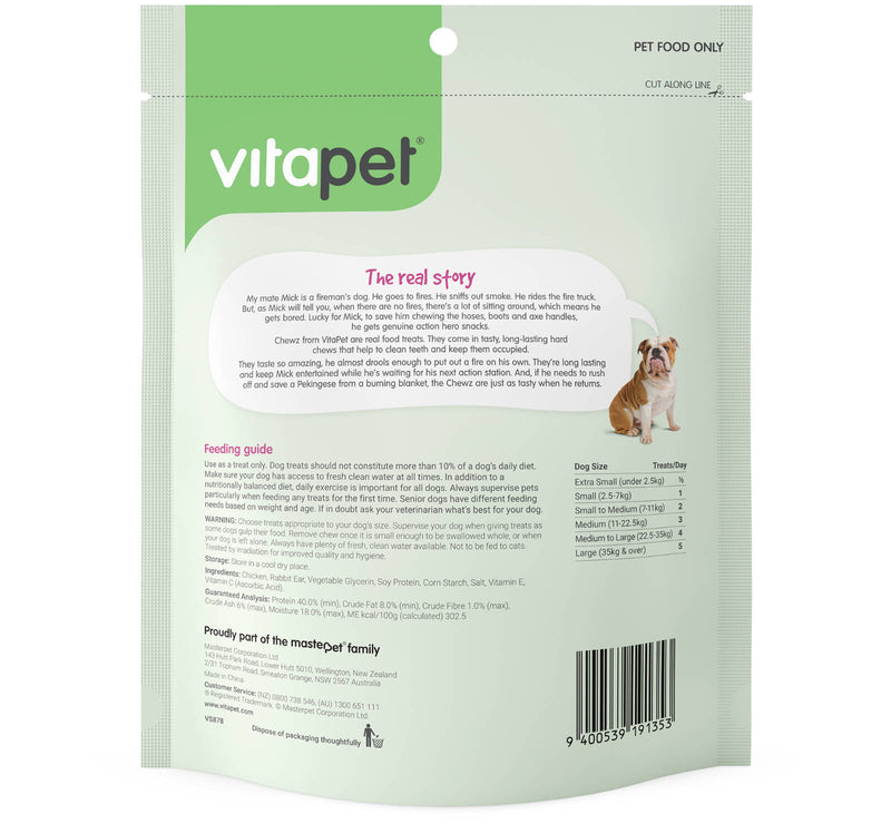 VitaPet: Chewz Rabbit Ears with Chicken 220g