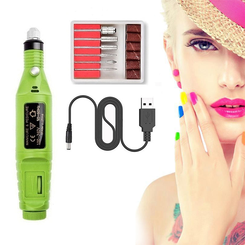 Electric Pen-Shape Nail Machine - Green