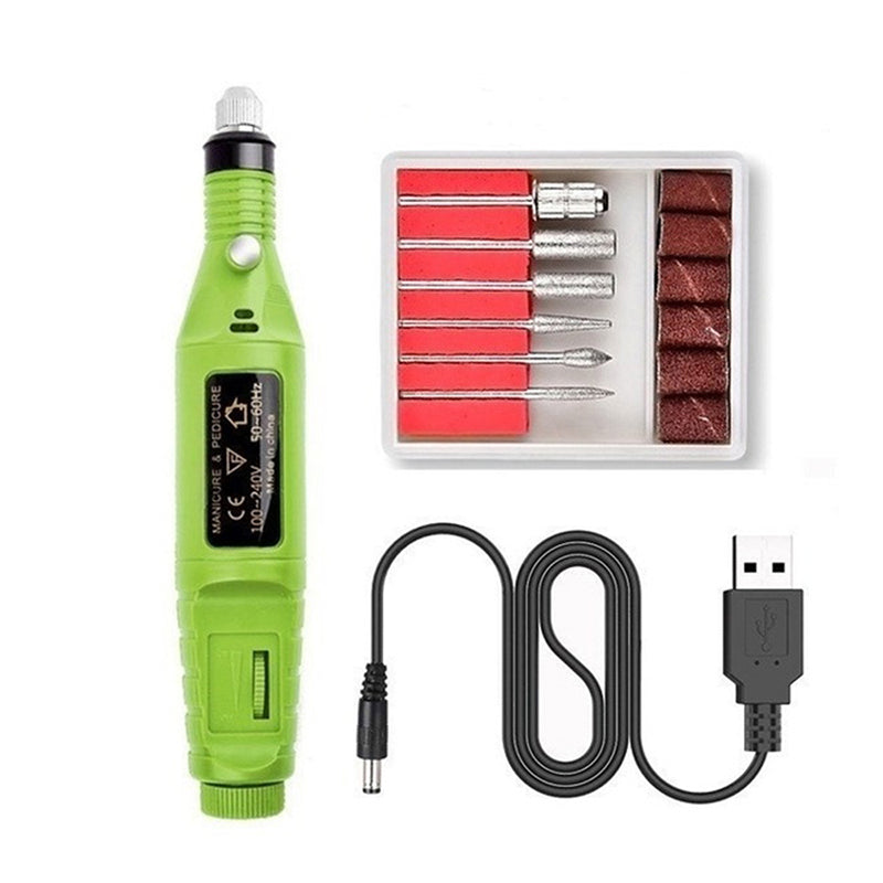 Electric Pen-Shape Nail Machine - Green