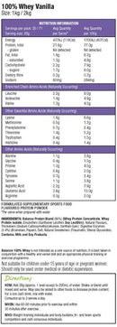 Balance 100% Whey Protein Powder - Vanilla (1kg)