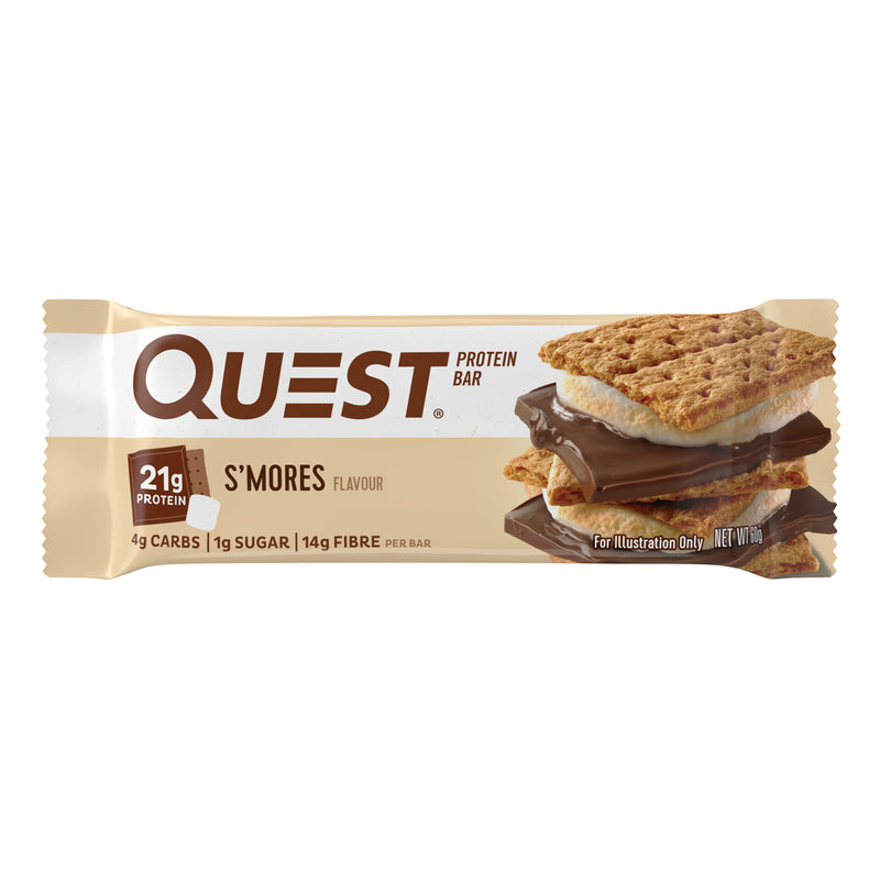 Quest Nutrition Protein Bars - S'Mores (60g) x 12 (Box of 12)