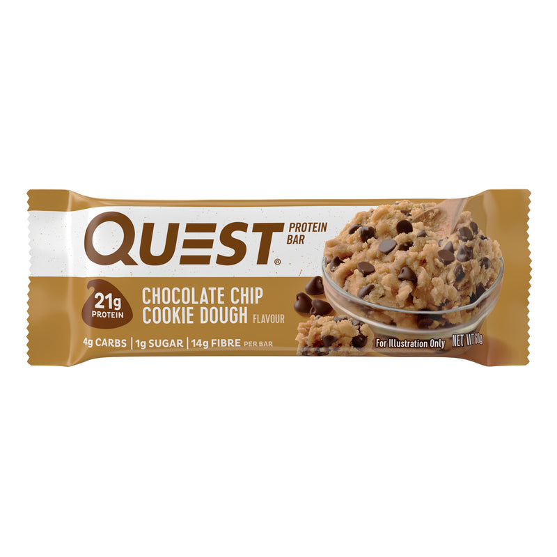 Quest Nutrition Protein Bars - Chocolate Chip Cookie Dough (60g) x 12 (Box of 12)