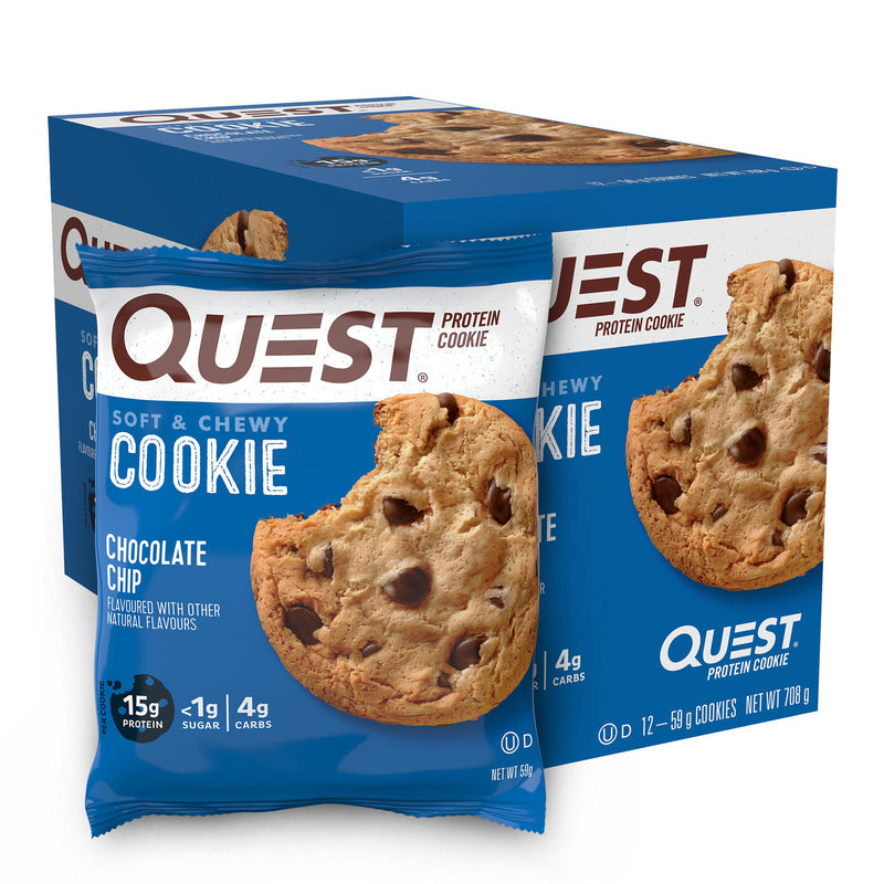Quest Nutrition Protein Cookies - Chocolate Chip (12 x 59g) (Box of 12)