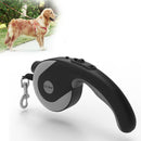 Retractable Lightweight LED Pet Leash - Medium/Large Dogs (Black)