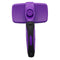 Self-Cleaning Retractable Hair Brush - For Cats & Dogs (Purple)