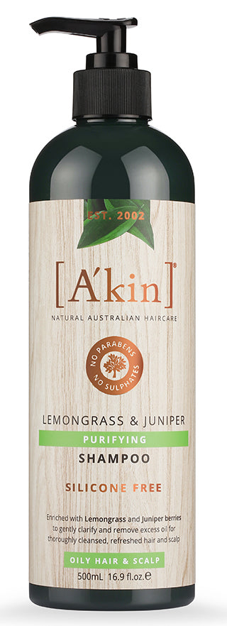 A'Kin: Purifying Lemongrass & Juniper Shampoo - 500ml