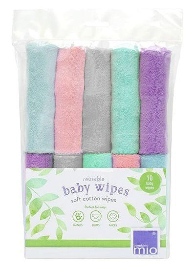 Bambino Mio: Reusable Baby Wipes - Cloud (10 Pack)