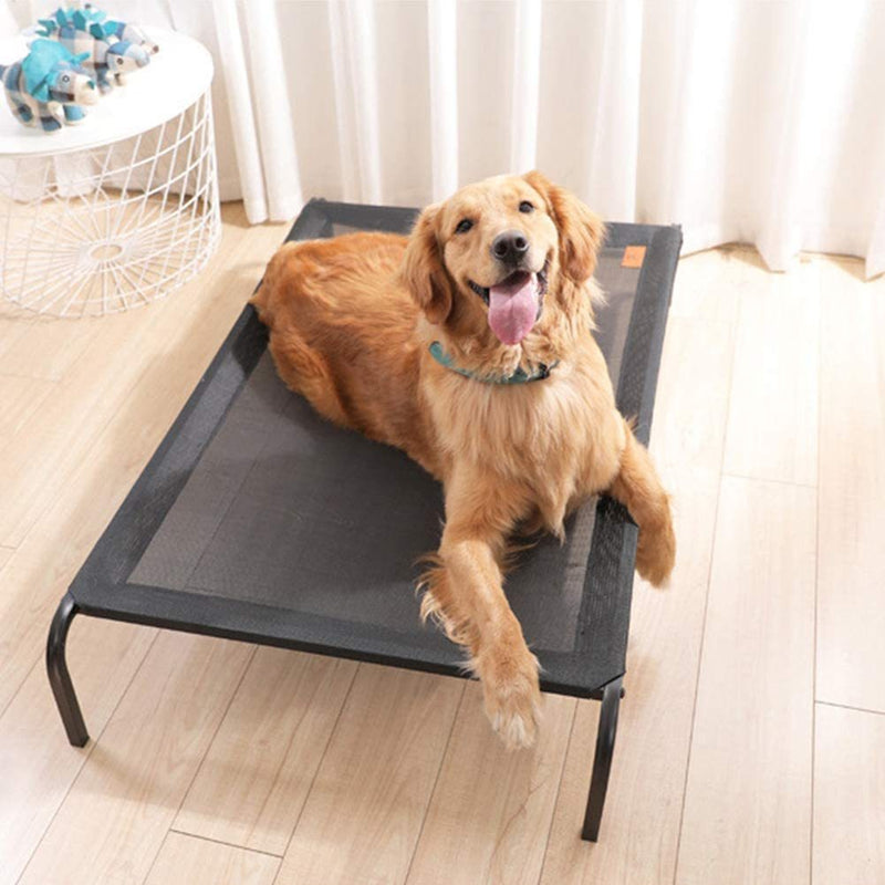 Indoor/Outdoor Elevated Portable Pet Bed - Large (Black)