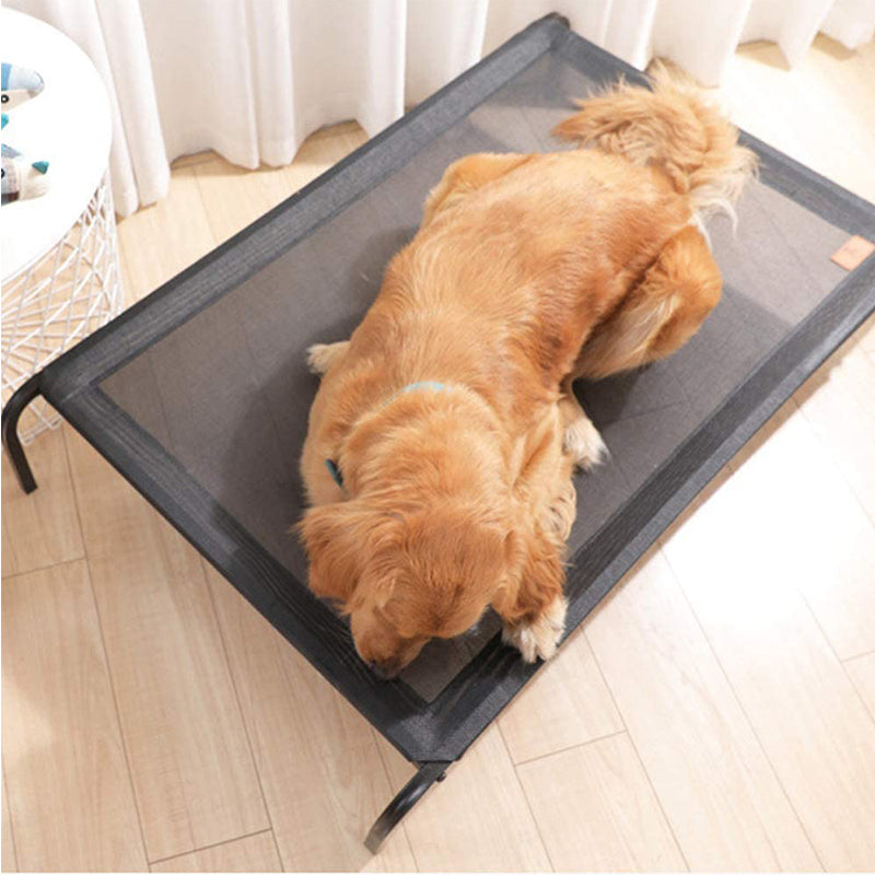 Indoor/Outdoor Elevated Portable Pet Bed - 122x72cm (Black)