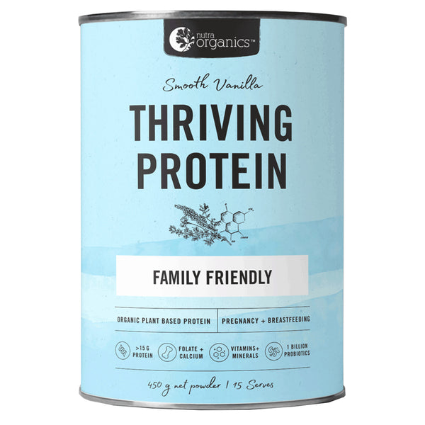 Nutra Organics Thriving Protein Powder - Vanilla (450g)