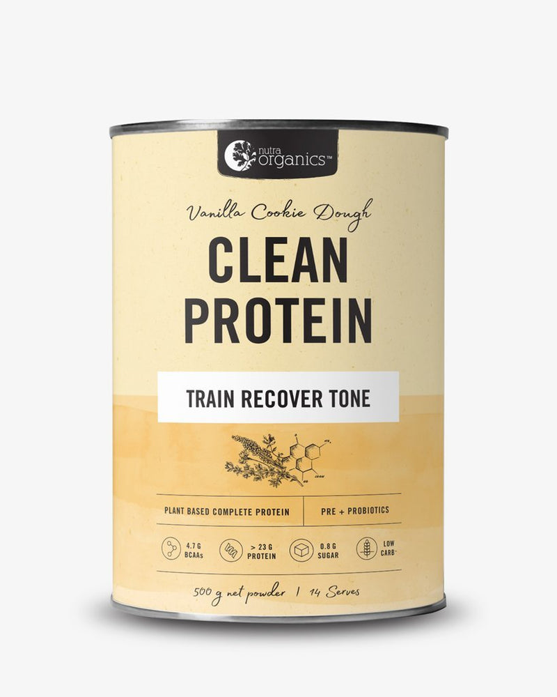 Nutra Organics Clean Protein Powder Vanilla Cookie Dough (500g)