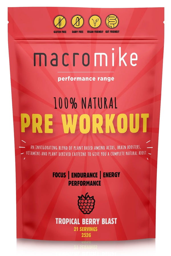 Macro Mike All Natural Pre-workout - Mixed Berry (252g)