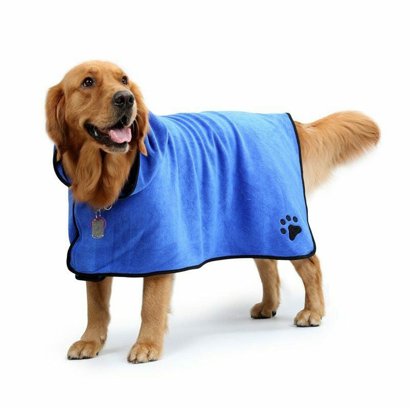 Quick Dry Microfiber Pet Towel - Large (Blue)