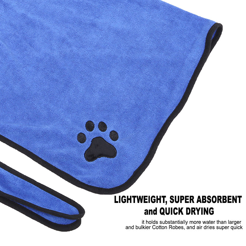 Quick Dry Microfiber Pet Towel - Large (Blue)