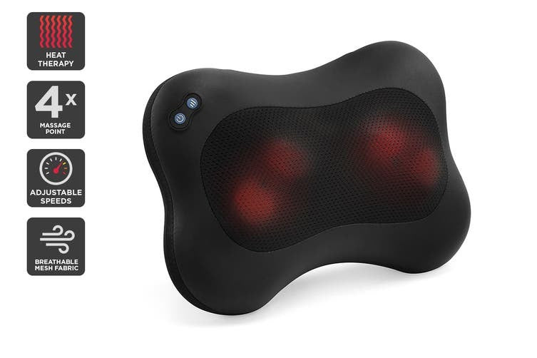 Ape Basics Heated Deluxe Shiatsu Massage Pillow