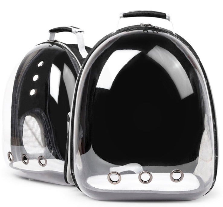 Cat Transparent Bubble Backpack Carrier - Black