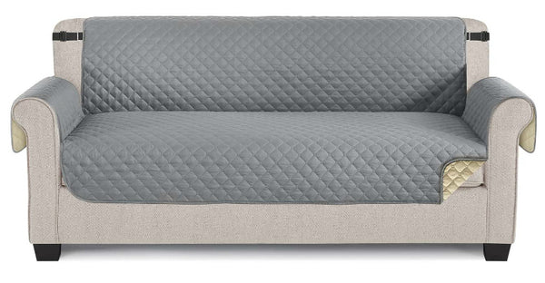 Water Resistant Three Seater Reversible Sofa Cover- Medium - Grey