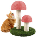 Cat Scratching Post & Climbing Frame - Mushrooms (Pink)