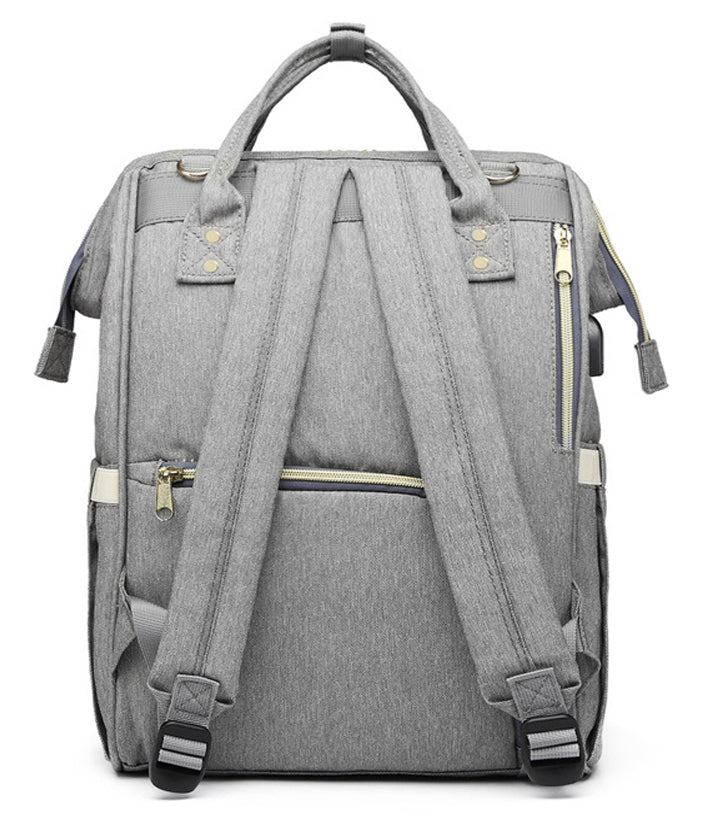 Large Capacity Diaper Bag Waterproof Backpack -Dark Grey