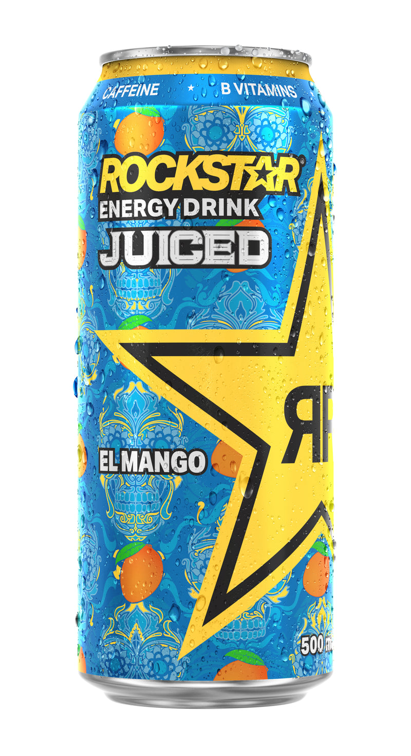 Rockstar El Mango Energy Drink 500ml (12 Pack) (Pack of 12)